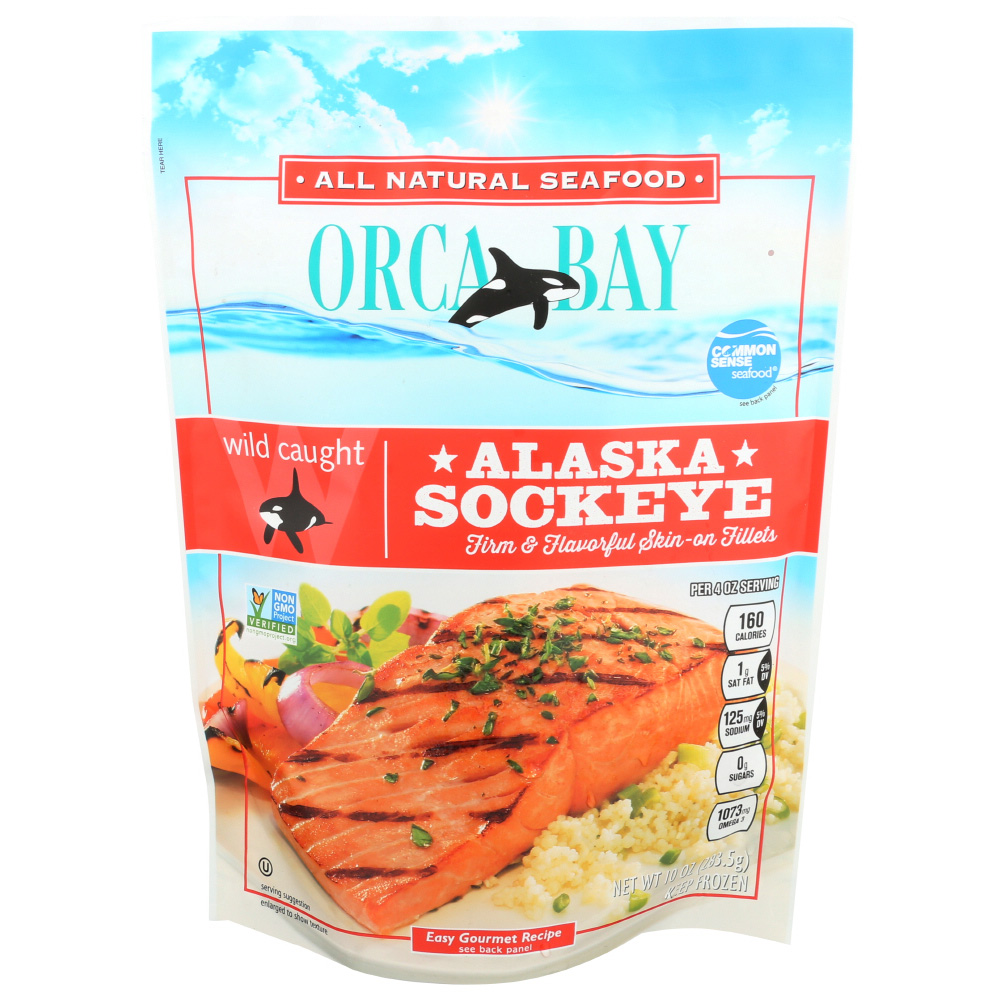 Orca Bay Seafoods Sockeye Salmon Fillets, 10 Oz