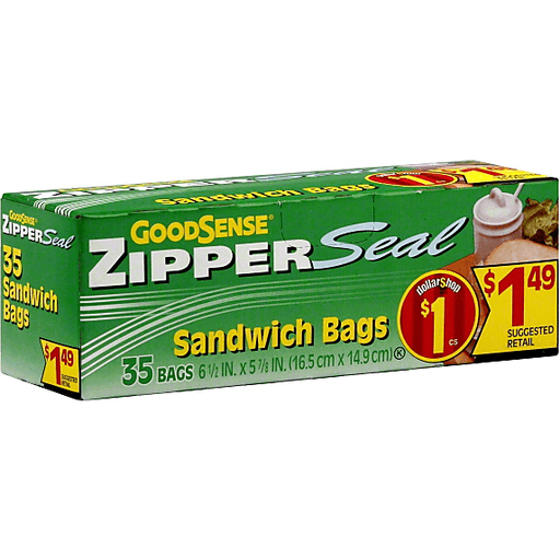GoodSense Sandwich Bags, Zipper Seal