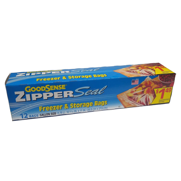 GoodSense Zipper Seal Freezer & Storage Bags, Gallon Size