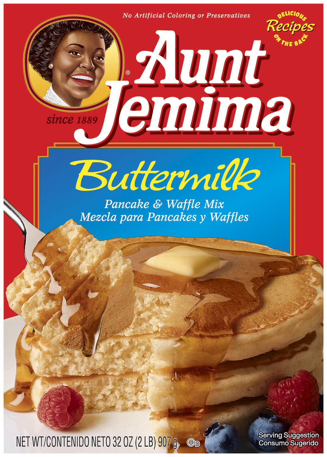 Aunt Jemima Large Size Complete Buttermilk Pancake & Waffle Mix 32 Oz