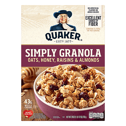Quaker Simply Granola Oats Honey Raisins & Almonds Cereal