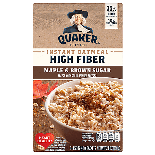 Quaker Select Starts High Fiber Maple & Brown Sugar Instant Oatmeal