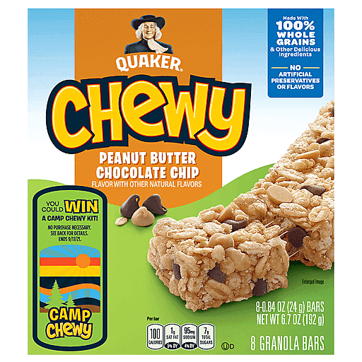 Quaker Chewy Peanut Butter Chocolate Chip Granola Bars - 8ct