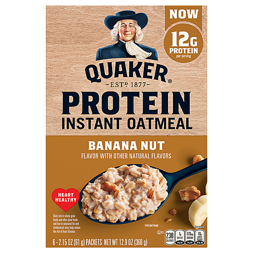 Quaker Instant Oatmeal Protein Banana Nut - 6ct