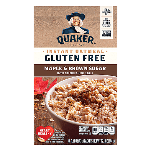 Quaker Gluten Free 8 Pack Maple & Brown Sugar Instant Oatmeal