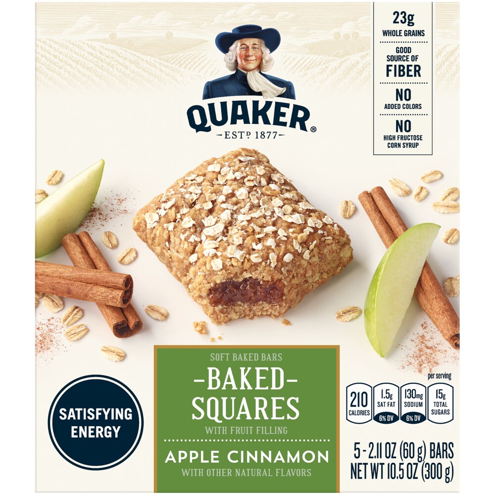 Quaker Breakfast Squares Apple Cinnamon Soft Baked Bars