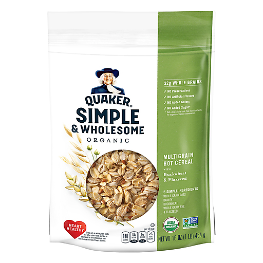 Quaker Simple & Wholesome Organic Multigrain Hot Cereal Buckwheat & Flaxseed 16 Oz