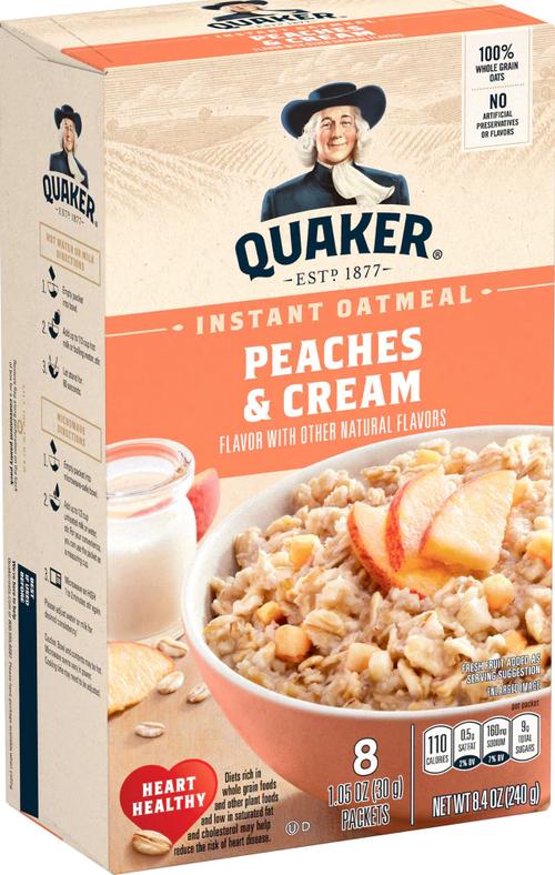 Quaker Hots Peaches & Cream Instant Oatmeal