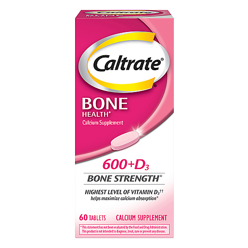 Caltrate 600+D3 Calcium & Vitamin D Supplement Tablets, 600mg
