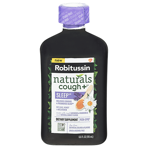 Robitussin Cough + Sleep, Ivy Leaf, Honey & Melatonin 6.6 Fl Oz