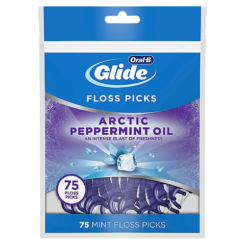 Oral-B Glide Arctic Peppermint Oil Dental Floss Picks Mint