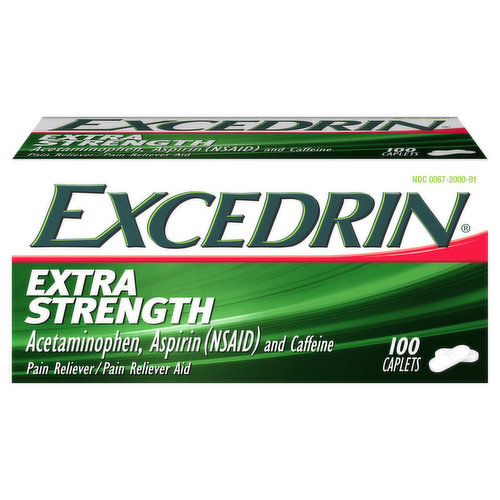 Excedrin Caplets Extra Strength Pain Reliever/Pain Reliever Aid