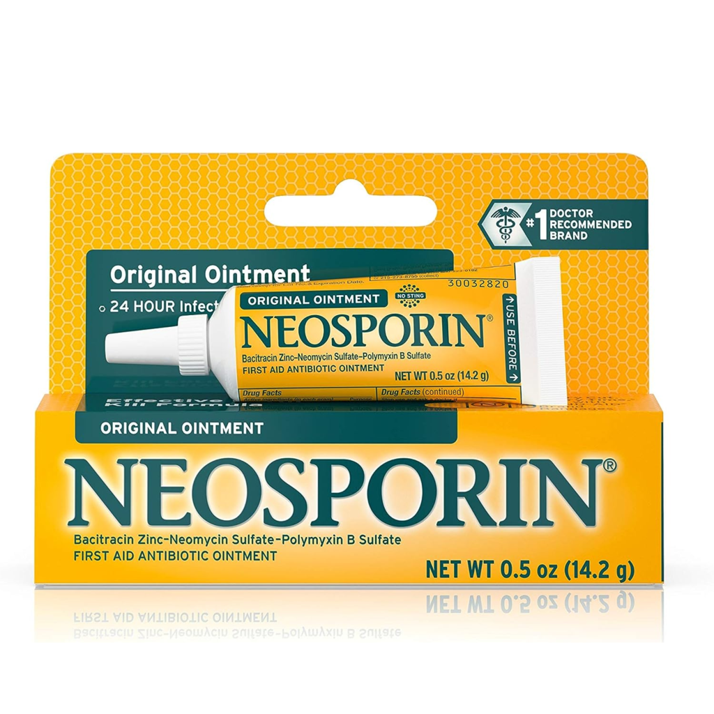 Neosporin Original First Aid Antibiotic Ointment With Bacitracin, Zinc For 24-hour Protection - 0.5 Oz