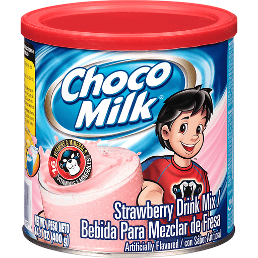 Choco Milk Strawberry Drink Mix 14.1 Oz. Canister