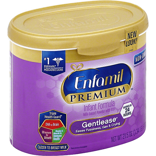 Enfamil Premium Gentlease Infant Formula Powder 21.5 Oz. Tub