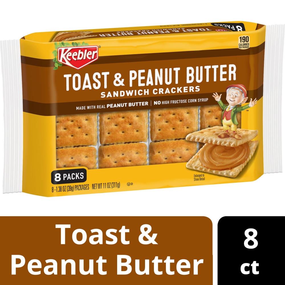 Keebler Toast & Peanut Butter Sandwich Crackers - 8pk