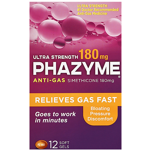 Phazyme Ultra Strength Anti Gas Medicine 12 Ct Box