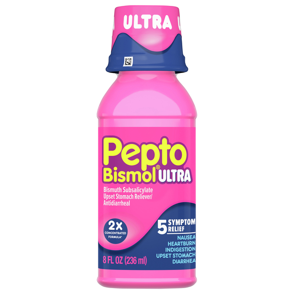 Pepto Bismol Ultra 5 Symptom Fast Relief Liquid - Original, 8 Fl Oz