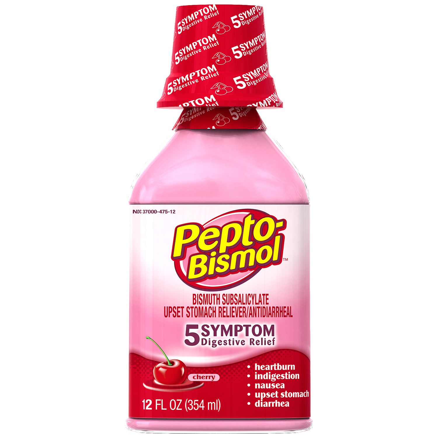 Pepto-Bismol Upset Stomach Reliever Cherry Liquid 12 OZ