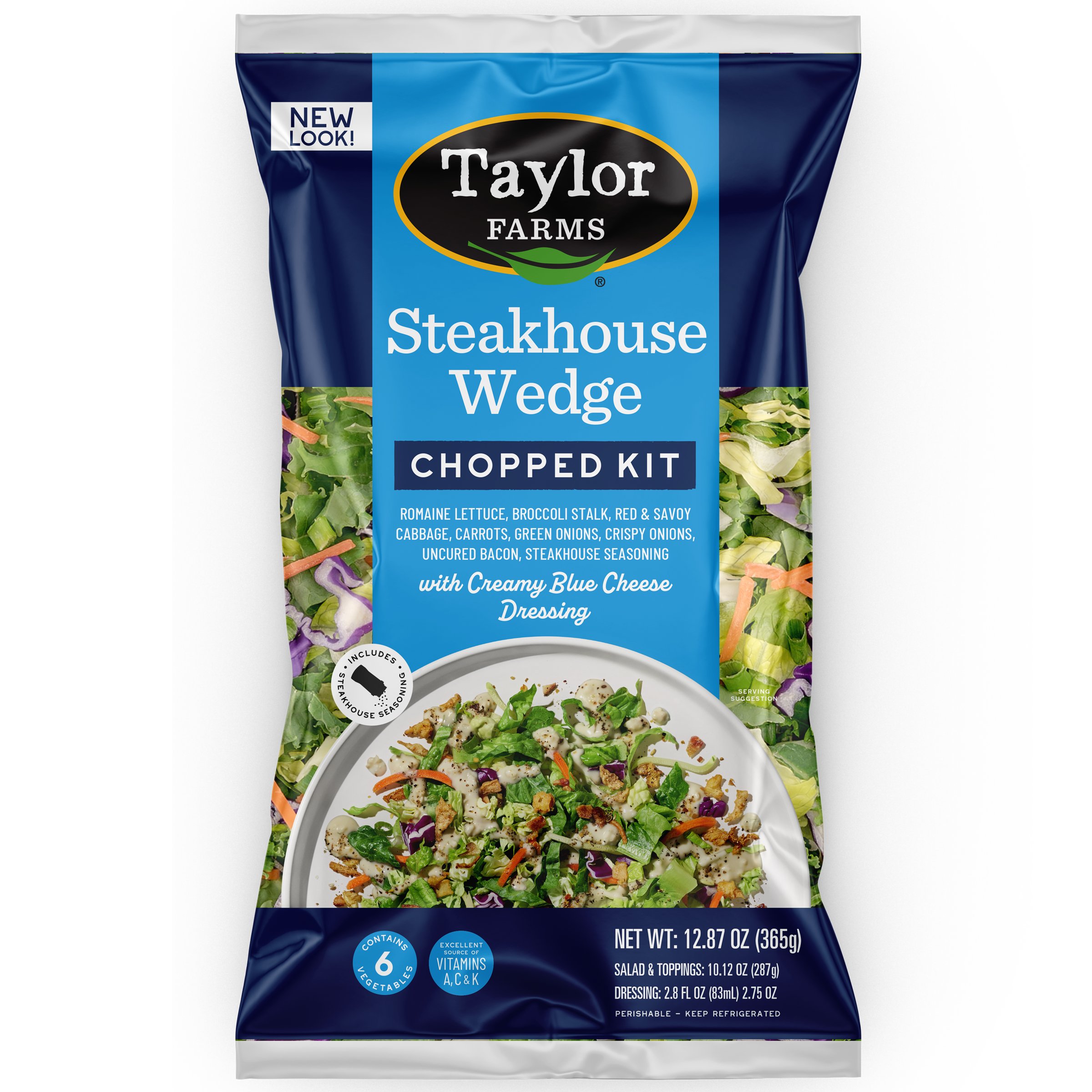 Taylor Farms Steakhouse Wedge Chopped Salad Kit Bag