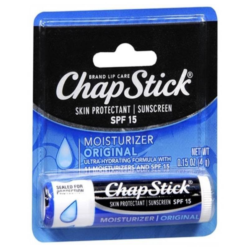 ChapStick Moisturizer Lip Balm, Original, SPF 15, 0.15 Oz