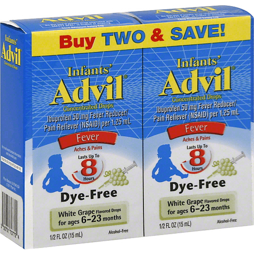 Advil Infants Ibuprofen Fever Reducer/Pain Reliever Drops, Value Pack