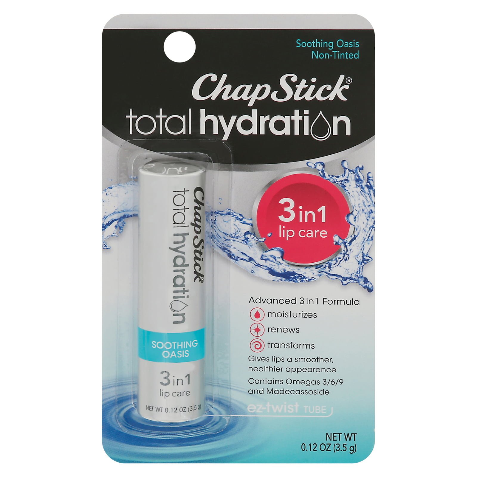 Chapstick Total Hydration Lip Balm - Soothing Oasis - 0.12oz