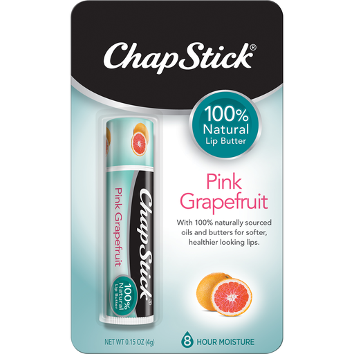 ChapStick 100% Natural Lip Butter Pink Grapefruit 0.15 Oz
