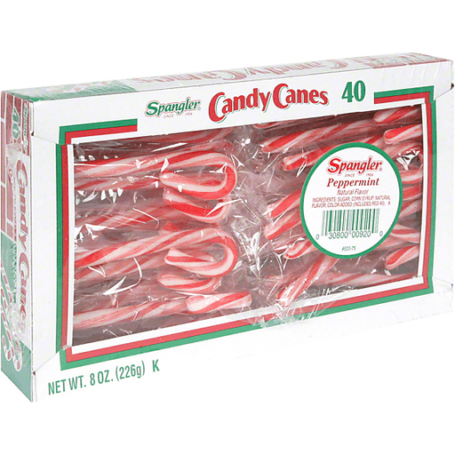 Spangler Candy Canes, Natural Peppermint Flavor, Mini