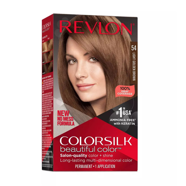 Revlon Hair Color, Permanent, Light Golden Brown 54
