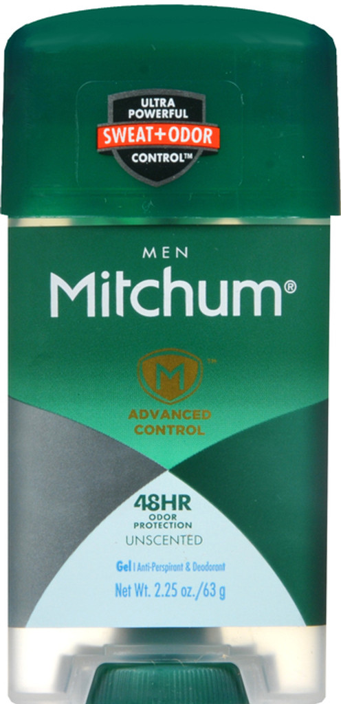 Mitchum Men Gel Antiperspirant Deodorant, Unscented, 2.25oz