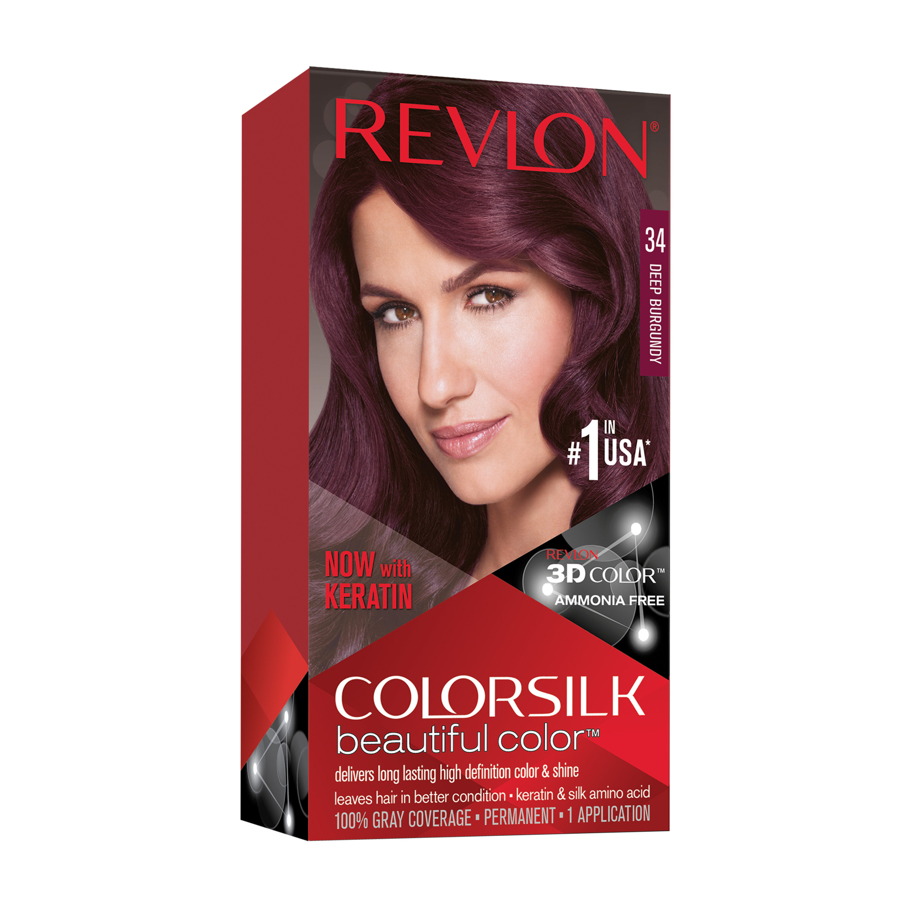 Colorsilk Revlon Beautiful Color Hair 34 Deep Burgundy