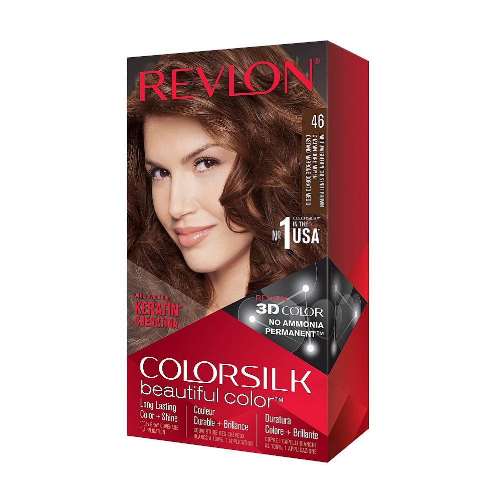 Revlon Permanent Hair Color, Medium Golden Chestnut Brown 46