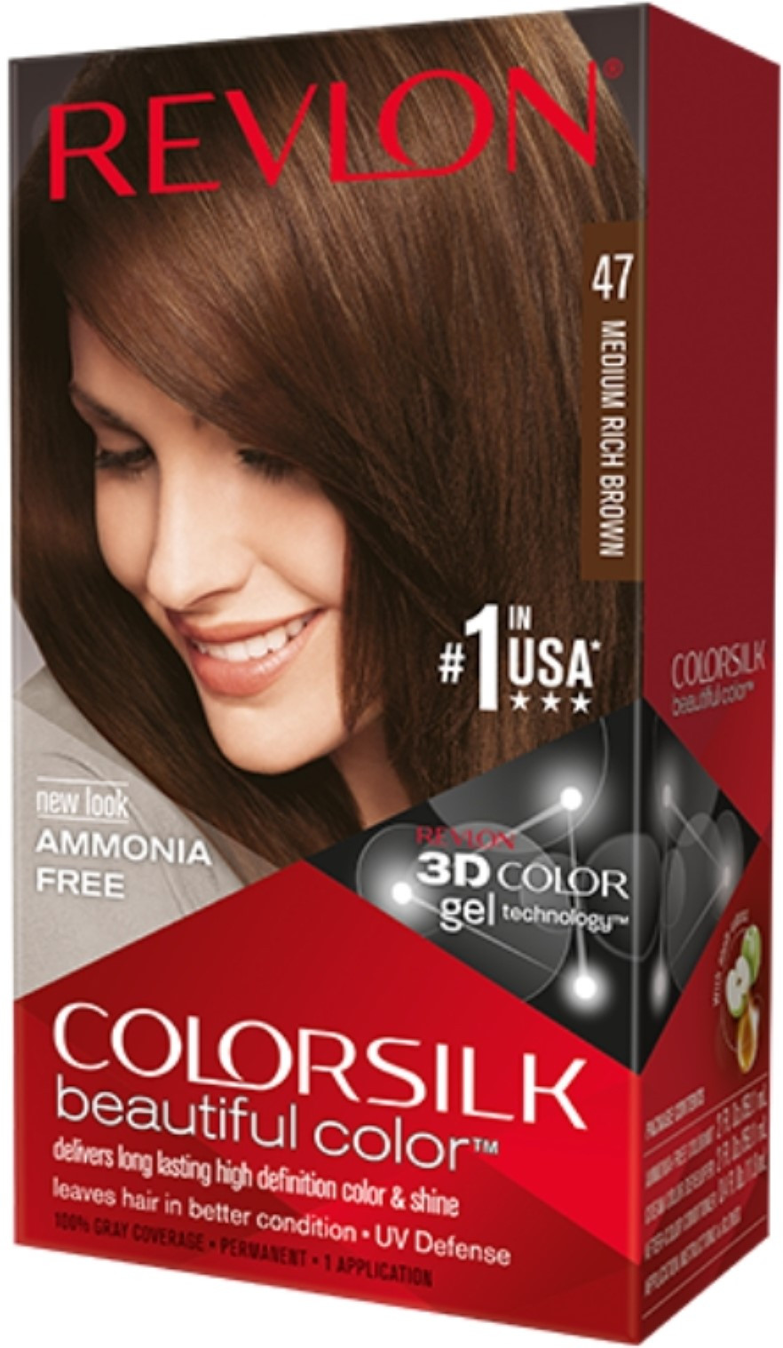 Colorsilk Revlon 47 Medium Rich Brown Permanent Hair Color