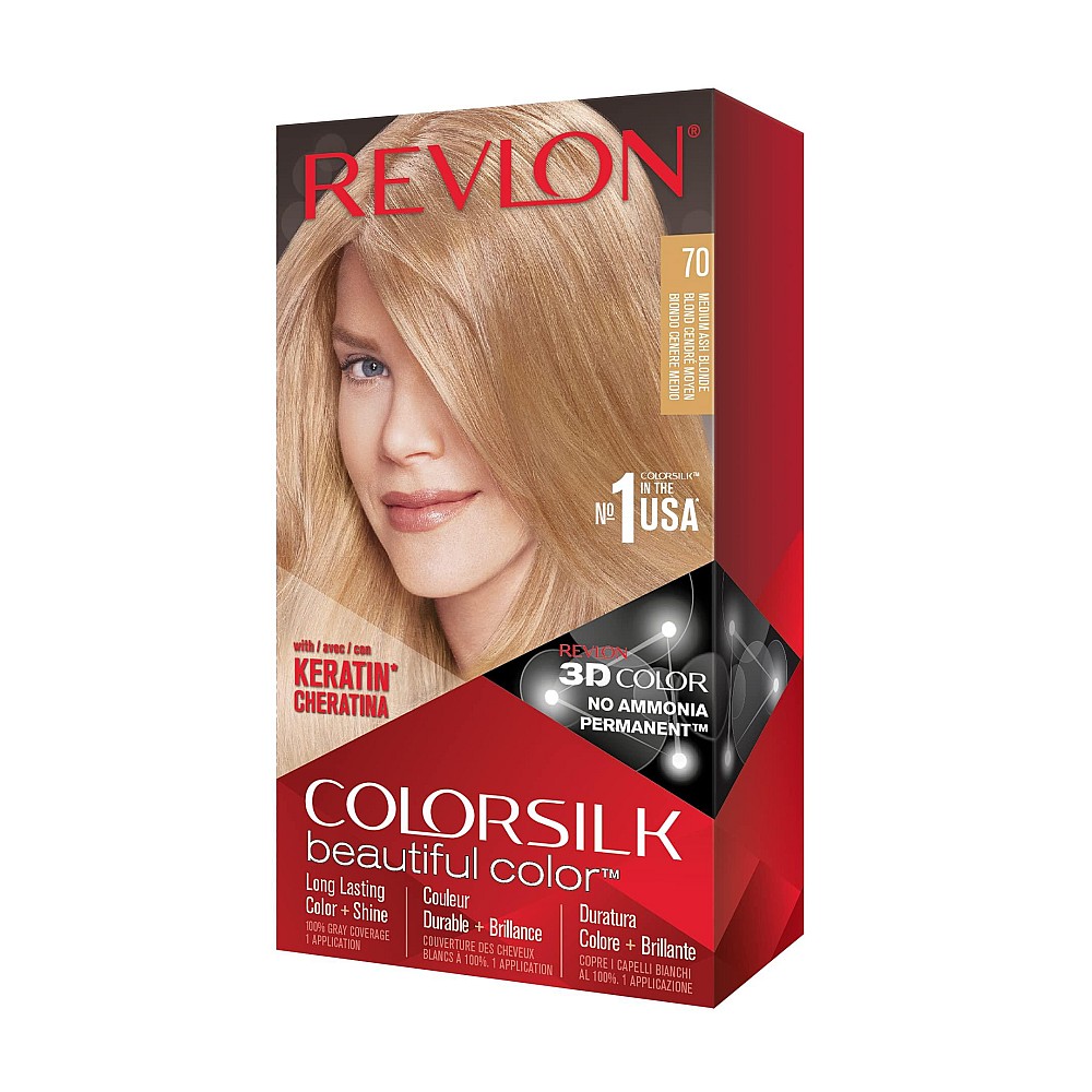 Colorsilk Revlon Permanent Hair - Medium Ash Blonde (70/7A)