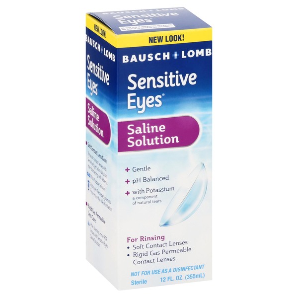 Sensitive Eyes Bausch & Lomb Plus Saline Solution - 12 Fl Oz