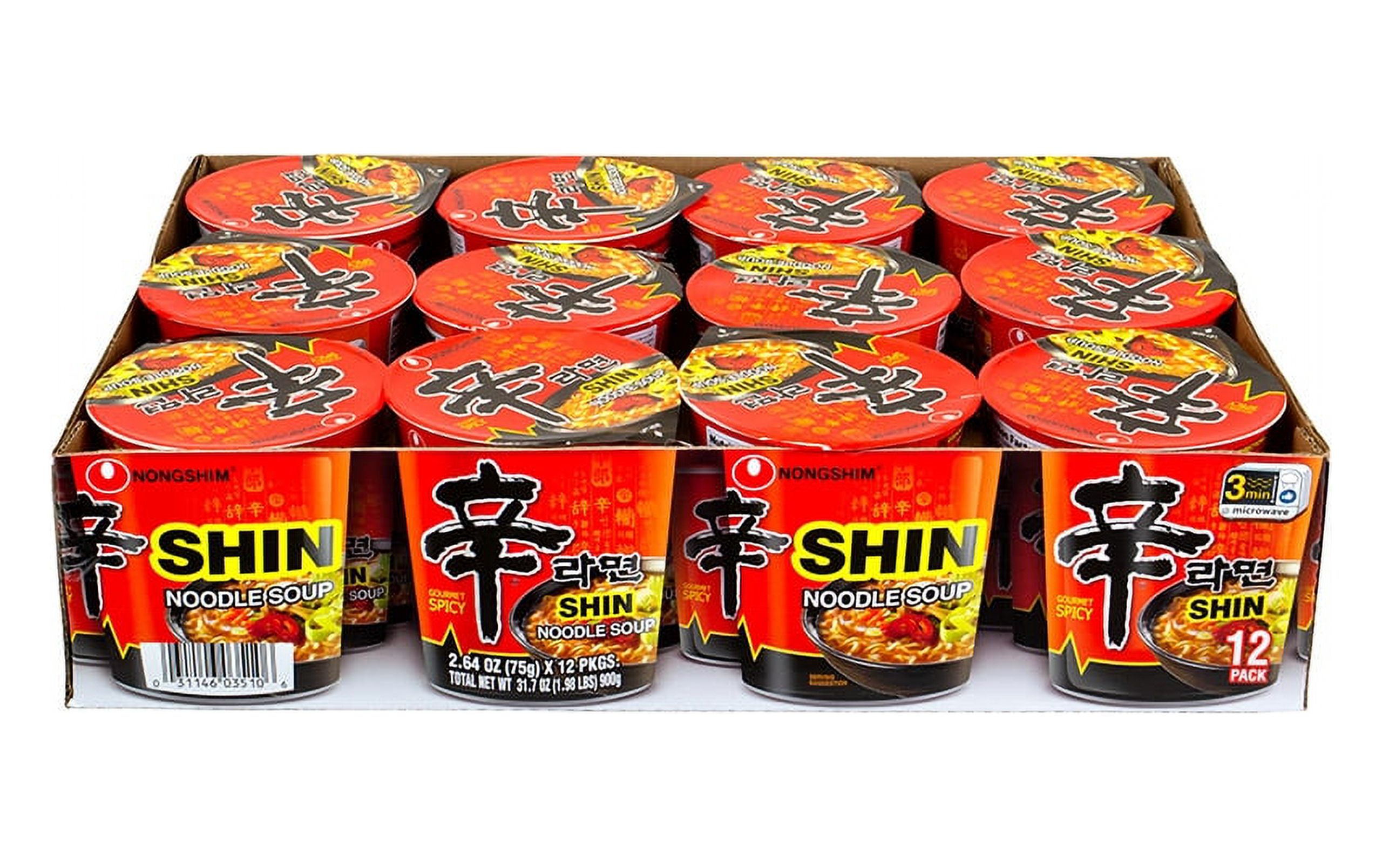 Nongshim Shin Cup Noodle Soup, 12 Pk./3.03 Oz