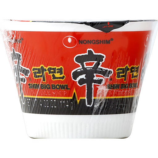 Nongshim Shin Big Bowl, Gourmet Spicy Noodle Soup - 4.02 Oz