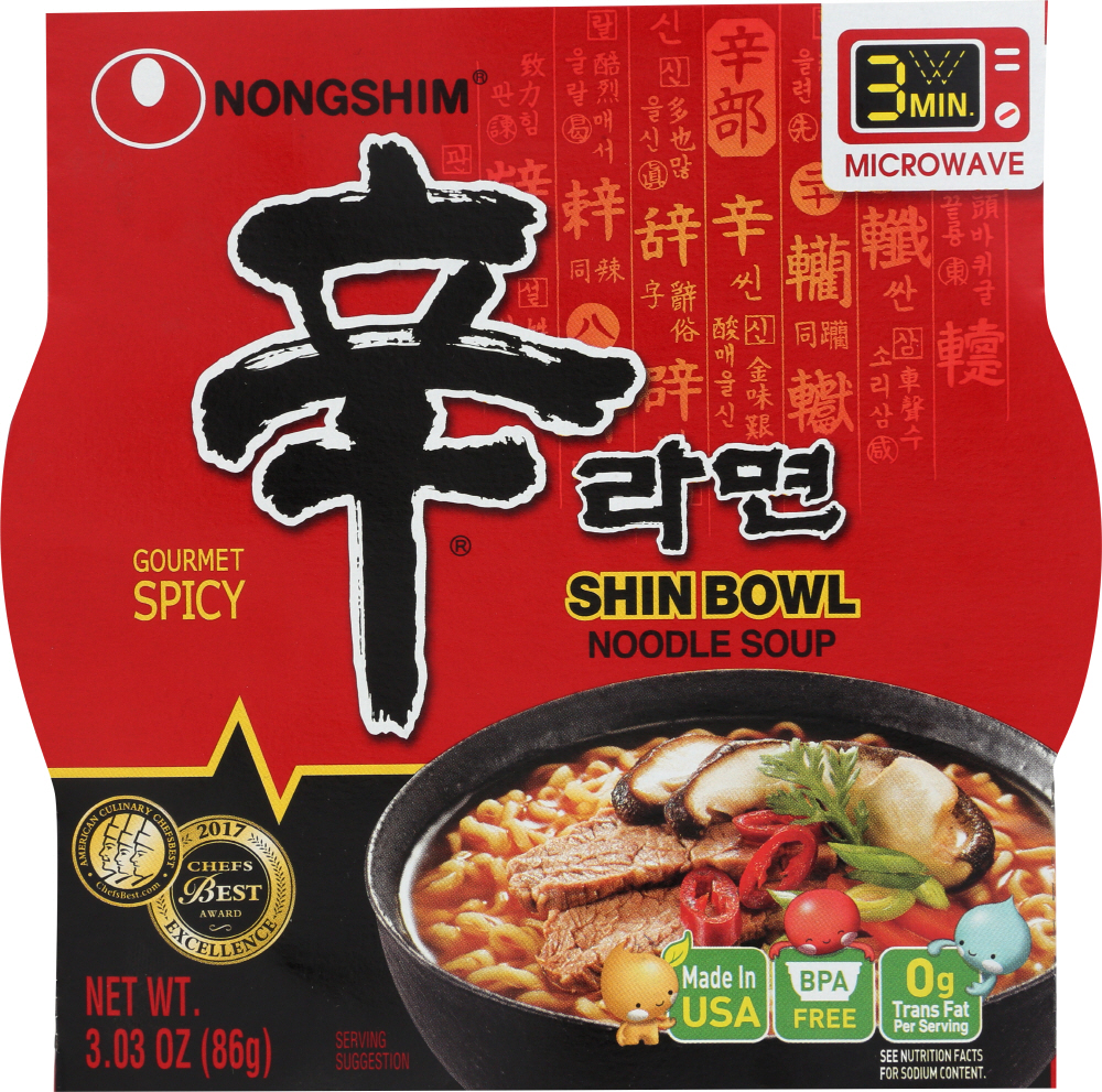 Nongshim Nong Shim Shin Gourmet Spicy Noodle Soup Bowl 3.03 Oz