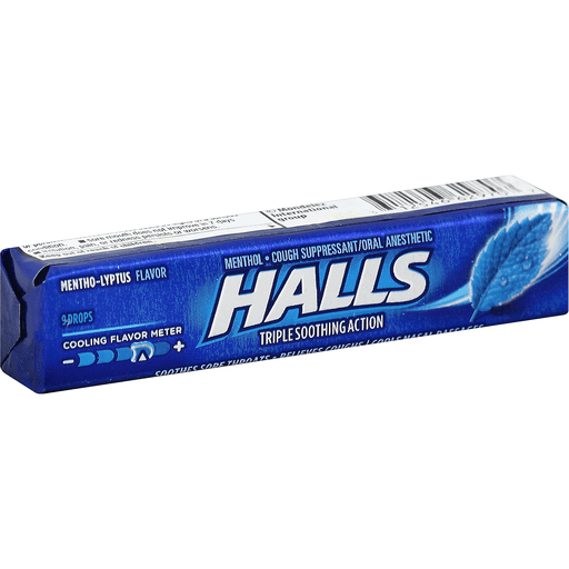 Halls Cough Suppressant Menthol Lyptus Drops