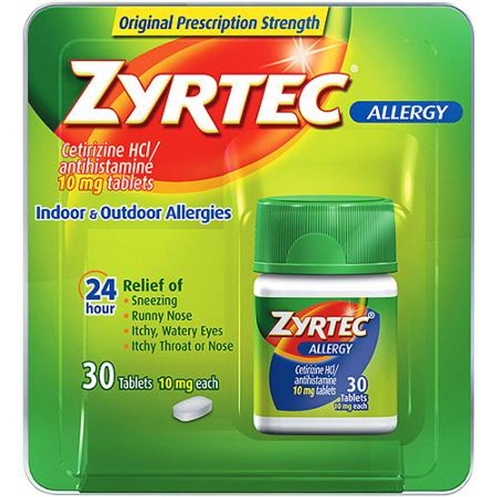 Zyrtec Indoor & OutDoor Allergy Relief 10 Mg Tablets