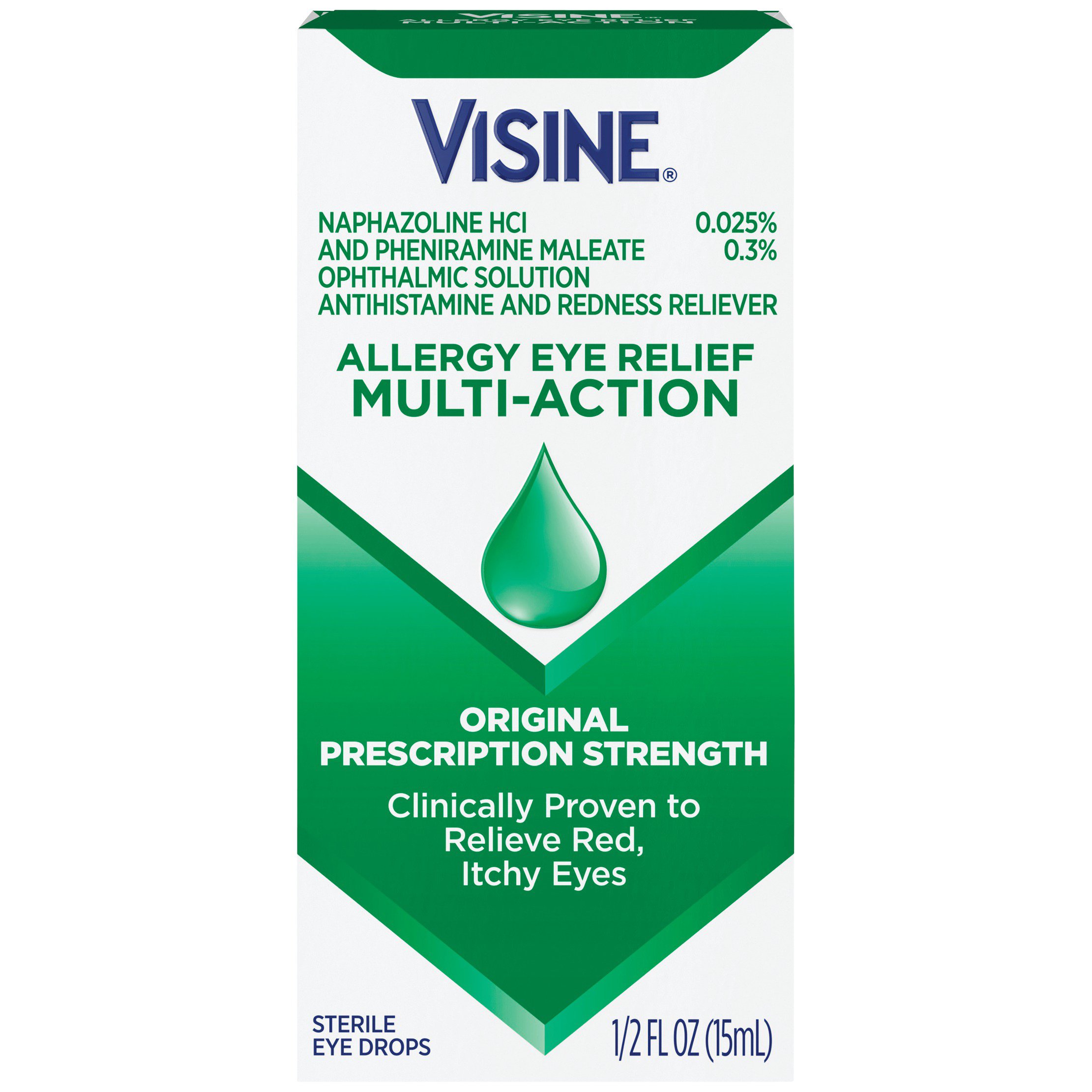 Visine Allergy Relief Multi-Action Antihistamine Eye Drops - 0.5 Fl Oz