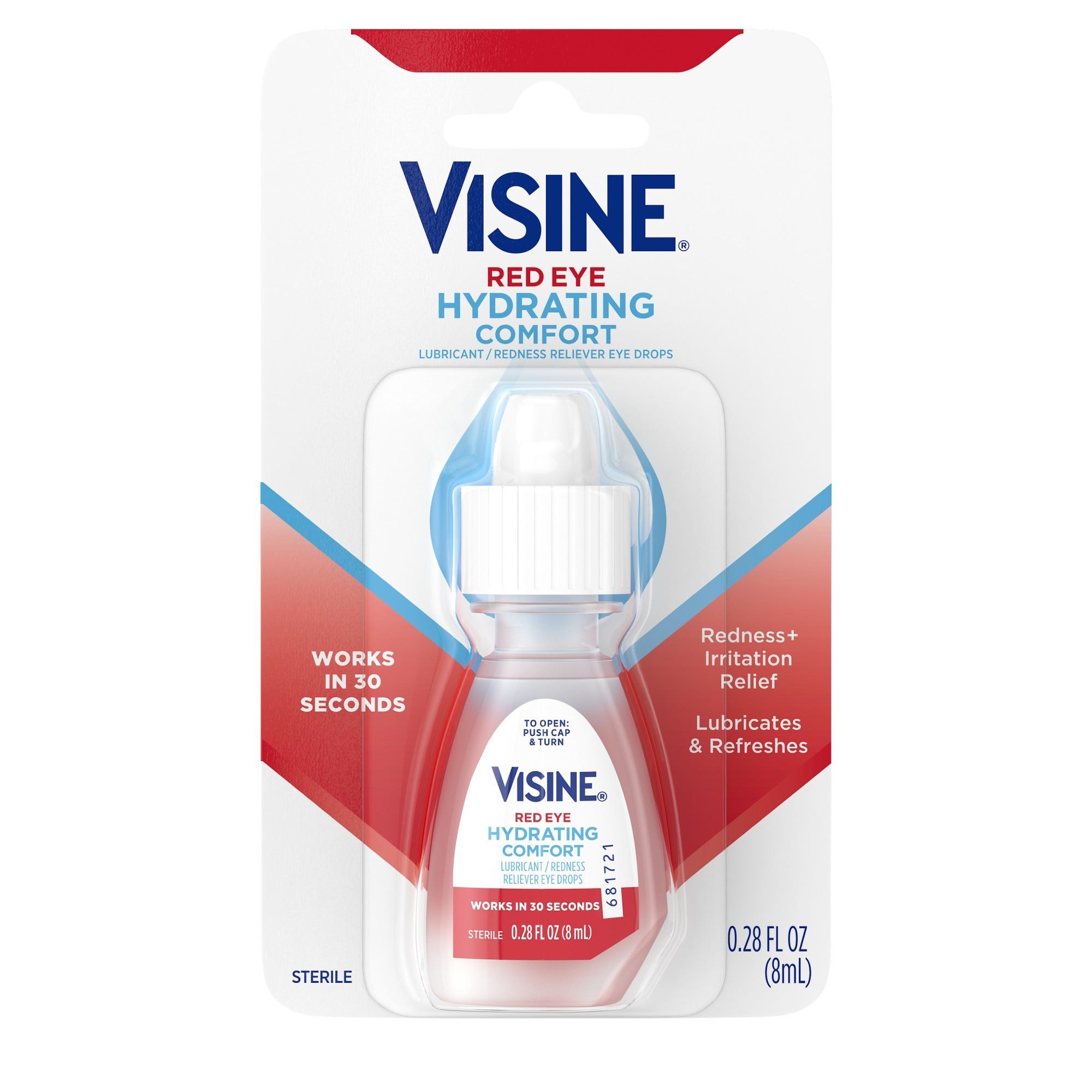 Visine Red Eye Hydrating Comfort Fast Irritation Relief For Dry Eyes 8ml
