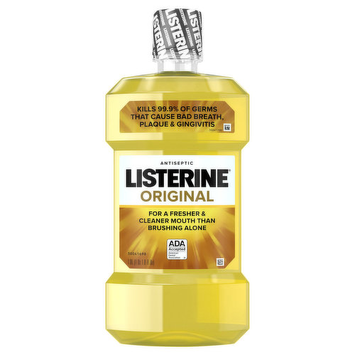 Listerine Antiseptic Mouthwash For Bad Breath & Plaque Original