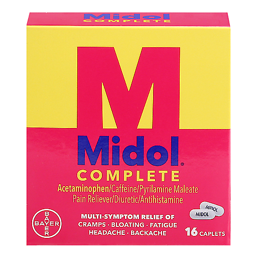 Midol Complete Multi-Symptom Relief Caplets 16 Ea Box