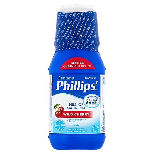 Phillips' Milk Of Magnesia Liquid Laxative, Wild Cherry, 12 Fl Oz
