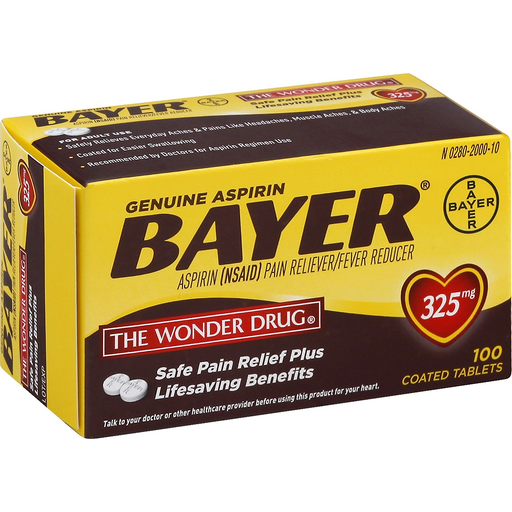 Bayer Genuine Aspirin 325 Mg Coated Tablets