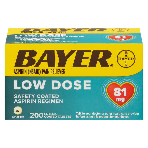 Bayer Aspirin Regimen Low Dose Safety Coated Tablets