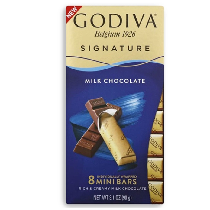 Godiva Signature Milk Chocolate 8 Mini Bars 90g