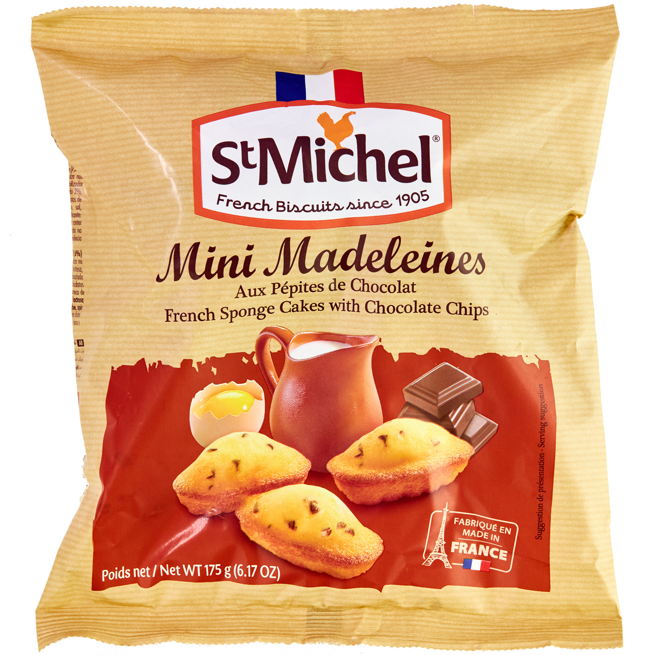 St Michel Chocolate Chip Mini Madeleines 175gr